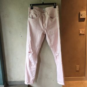 Light pink boyfriend jeans!
